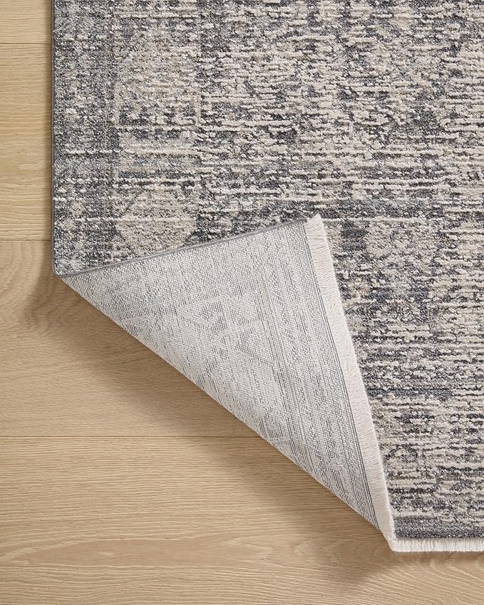 Loloi Amber Lewis Alie Collection ALE-03 Charcoal/Dove 7'-10'' x 10', .13'' Pile Height, Area Rug