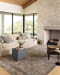 Loloi Amber Lewis Morgan Collection MOG-03 Denim/Multi 2'-0" x 5'-0" 38" Thick Accent Rug feat. CloudPile, Neutral, Room Décor, Vintage Inspired, Livingroom, Bedroom, Dining Area
