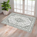 Washable Entryway Rug 3x5 | Non Slip Rug Runners for Hallways, Entryways, Kitchens, Bathrooms, Bedrooms | Ultra-Soft Flannel Carpet Kitchen Rug with Rubber Backing (Beige, 3x5)