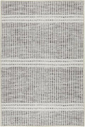 Dash and Albert Malta Grey Machine Washable Area Rug - 3' x 5' Grey Stripe Washable Accent Rug - Durable, High Traffic Areas Kitchen, Mudroom, Hallways