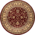 Unique Loom Voyage Collection Traditional Oriental Classic Intricate Design Area Rug (5' 0 x 5' 0 Round, Red/Gold)