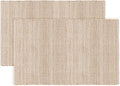 REDEARTH · Jute Cotton Area Rug - 4'x6' Rectangular Rug, Sustainable Handwoven, Non-Shedding, Soft & Durable – Reversible, Neutral Tones for Home Décor in Living Room, Dining Room, Bedroom, Set of 2