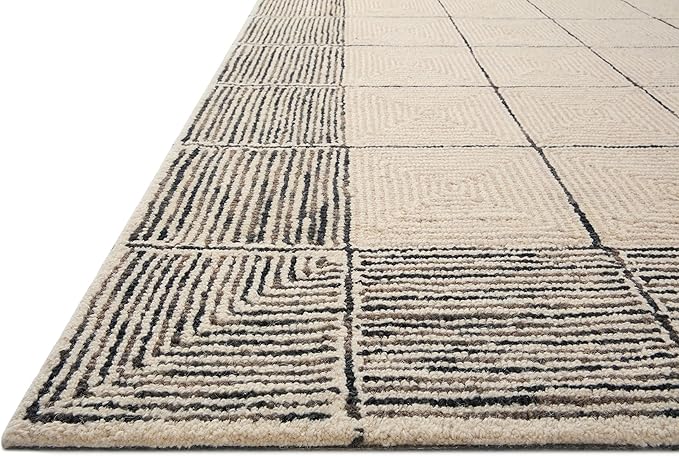 Loloi Chris Loves Julia Francis Collection FRA-02 Cream/Black 3'-6" x 5'-6" Accent Rug