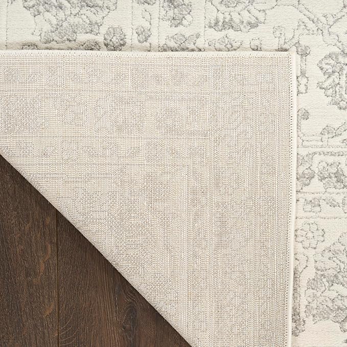 Nourison Home Grace Grey 7'10" x 9'10" Area Rug - Easy Clean, Non Shedding, Bed Room, Living Room, Dining Room, Kitchen (8' x 10')
