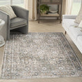 Nourison Home Astra Machine Washable Gold Grey 5'3" x 7' Area Rug - Easy Clean, Non Shedding, Bed Room, Living Room, Dining Room, Kitchen (5' x 7')