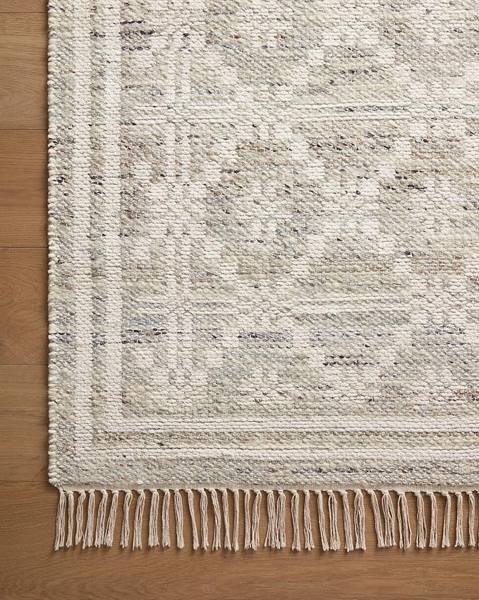 Loloi Angela Rose Rivers Collection RIV-02 Lagoon/Ivory 7'-9" x 9'-9" Reversible Area Rug