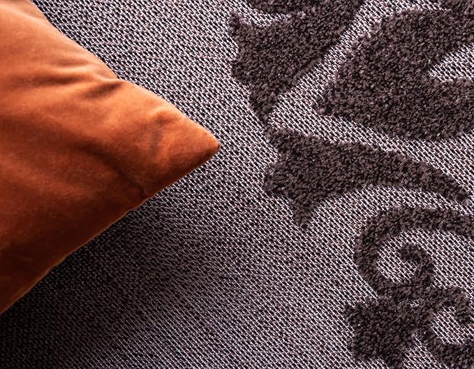 Unique Loom Outdoor Modern Collection Area Rug - Chicago (7' 1" x 10' Rectangle, Brown/ Orange)