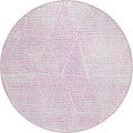 Addison Rugs Chantille ACN591 Pink 8' x 8' Indoor Outdoor Round Rug, Easy Clean, Machine Washable, Non Shedding, Bedroom, Living Room, Dining Room, Kitchen, Patio Rug