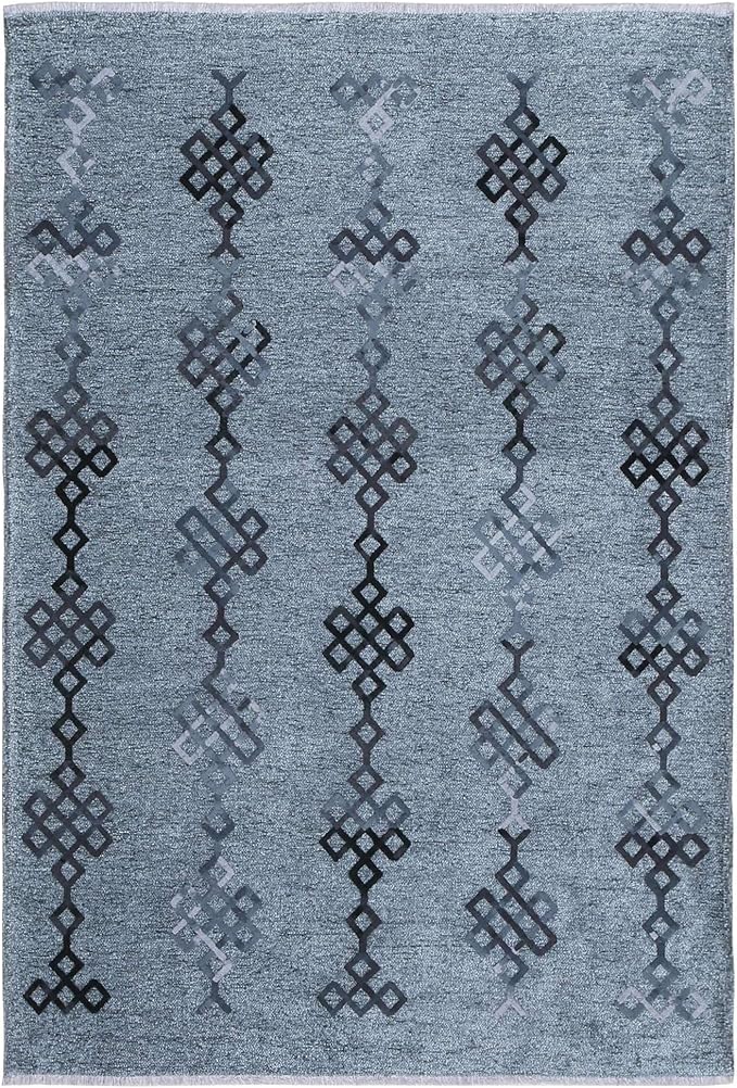 Alfa Rich 3x5 Bluish Gray Washable Area Rugs for Living Room Bedroom Kitchen Decor Cotton Runner