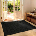 Large Front Door Mat Outside Entrance, Outdoor Indoor Door Mats for Entryway, Entrance, Entry, Patio, Waterproof Non Slip Doormat, Low-Profile, 31.5" × 47“, Black