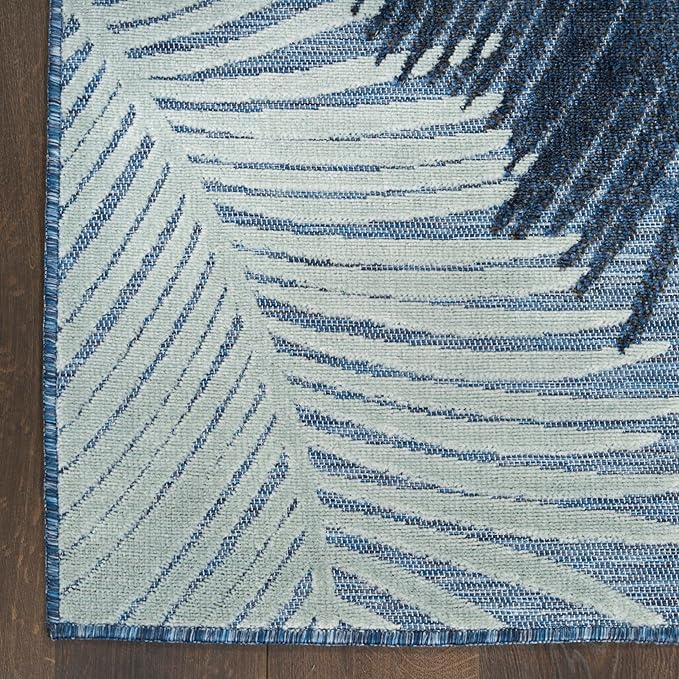Nourison Home Suncoast Denim 7'10" x 9'10" Area Rug - Easy Clean, Non Shedding, Bed Room, Living Room, Dining Room, Kitchen (8' x 10')