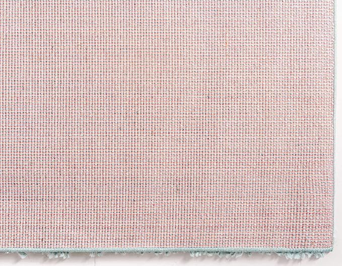 Unique Loom Davos Shag Collection Area Rug - Solid (7' 10" Square, Aqua)