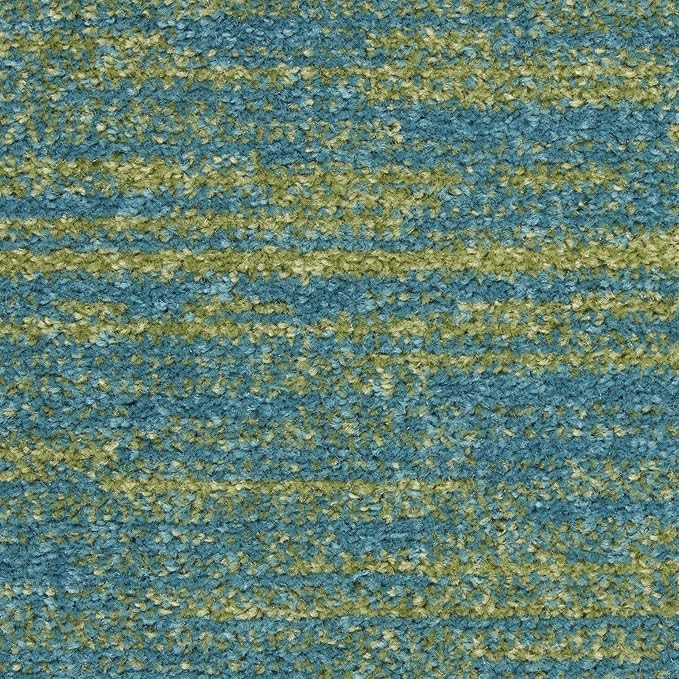 Nourison Home Nourison Essentials Blue Green 7' x 10' Area Rug - Easy Clean, Non Shedding, Bed Room, Living Room, Dining Room, Kitchen (7' x 10')
