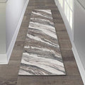 LUXE WEAVERS Lagos Collection 7983 Grey 2x7 Art Deco Area Rug