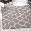 Rugs.com Lattice Collection Rug – 6 Ft Square Dark Gray Medium-Pile Rug Perfect for Living Rooms, Kitchens, Entryways