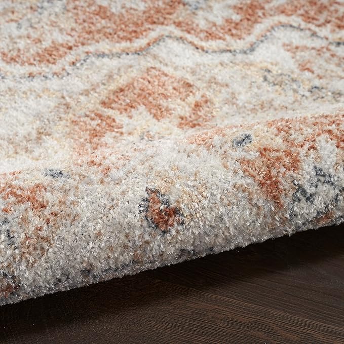 Nourison Home Astra Machine Washable Gold Multicolor 6'7" x 9' Area Rug - Easy Clean, Non Shedding, Bed Room, Living Room, Dining Room, Kitchen (7' x 9')