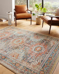 Loloi Jocelyn Collection JOC-03 Mist/Multi 9'-6" x 12'-6" .38" Thick Area Rug