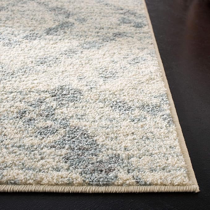 SAFAVIEH Area Rug 8x10 - Adirondack Collection - Large - Ivory & Light Blue, Geometric Trellis Pattern, Non-Shedding & Easy Cleaning, Ideal for Living Room, Bedroom, Office, Dining Space (ADR131T)