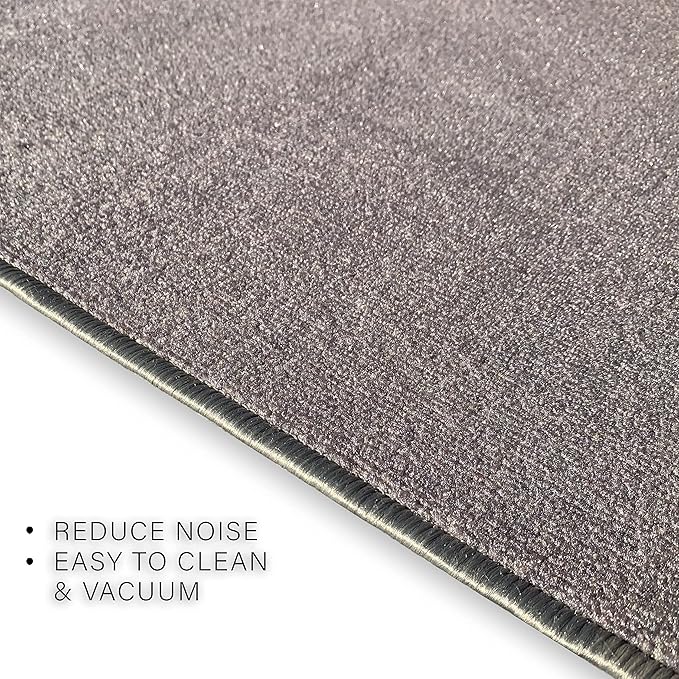 Custom Made Runner Rug Low Pile with Rubber Backing for Kitchen Foyer Hallway Entry Choose Your Length Size 26 Inch Wide Solid and Plain Grey Color (7 feet x 26 inch)