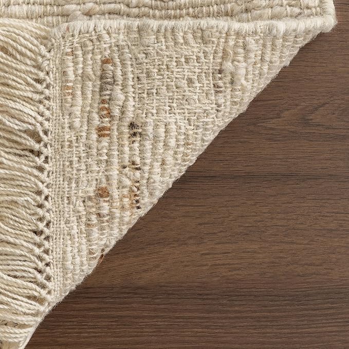 Rugs USA Juju Ivory/Grey, 4' x 6', Handmade, Diamond Trellis, Wool, Soft and Cozy, High Traffic, Stain Resistant, Easy Clean, Durable Area Rug for Bedroom, Living Room, Dining, Foyer, Entryway