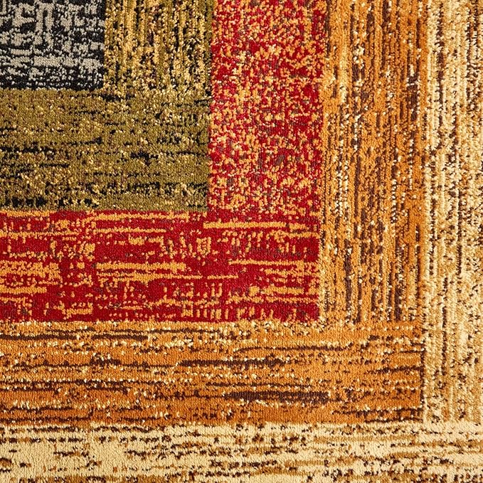 Home Dynamix Royalty Vega Contemporary Geometric Area Rug, Black/Brown, 5'2"x7'2"