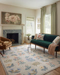 Loloi Rifle Paper Co. Rosa Collection RSA-03 Cream 8'-4" x 11'-6" Area Rug