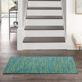 Nourison Home Nourison Essentials Blue Green 2' x 4' Area Rug - Easy Clean, Non Shedding, Bed Room, Living Room, Dining Room, Kitchen (2' x 4')