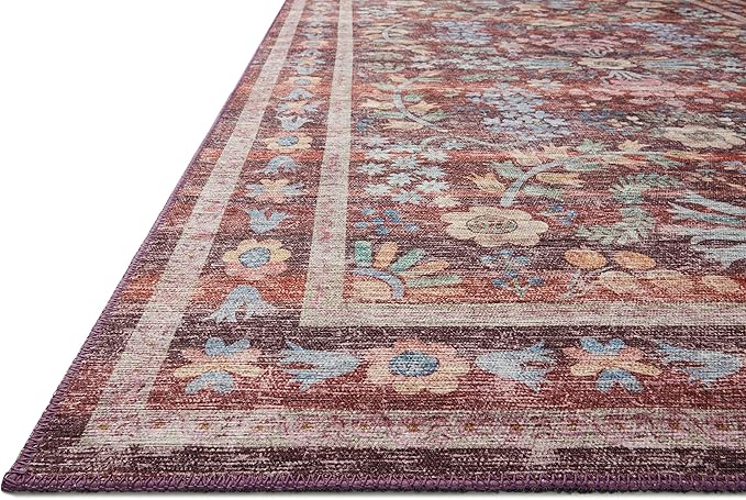 Loloi Rifle Paper Co. Maison Collection MAO-06 Red 7'-6" x 9'-6", .19" Pile Height, Area Rug