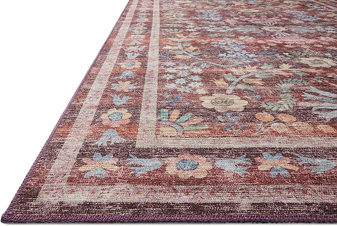 Loloi Rifle Paper Co. Maison Collection MAO-06 Red 5'-0" x 7'-6", .19" Pile Height, Area Rug