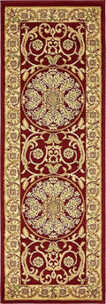Unique Loom Versailles Collection Traditional Classic Medallion Floral Motif Area Rug (2' 2 x 6' 0 Runner, Burgundy/ Ivory)