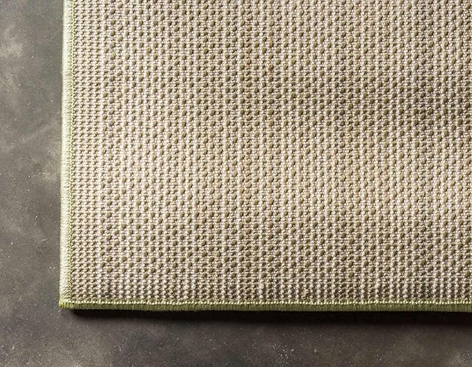 Unique Loom Solo Collection Area Rug - Calabasas (2' 2" x 13' Runner, Light Green)