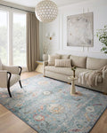 Loloi Margot Collection MAT-06 Denim/Multi 2'-3" x 3'-9" Accent Rug feat. CloudPile, No-Shed Easy Clean Large Patterned Area Rug for Living Room, Bedroom, Dining Area