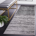 SAFAVIEH Adirondack Collection Runner Rug - 2'6" x 8', Silver & Black, Modern Ombre Design, Non Shedding & Easy to Clean, Ideal for Hallway, Foyer, Kitchen, Entryway, Bedroom (ADR113A)