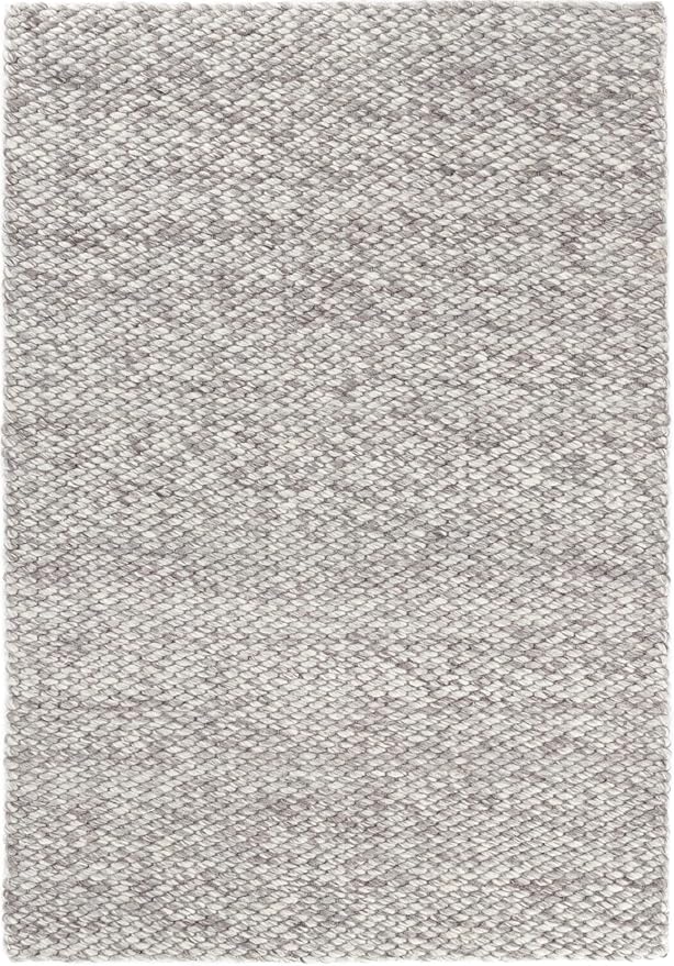 Dash and Albert Loggia Grey Handwoven Wool Rug, 5 X 8 Feet, Grey Solid Pattern - Premium Luxury Hotel Quality Soft Breathable Hypoallergenic Machine Washable Easy Care All Season Comfortable