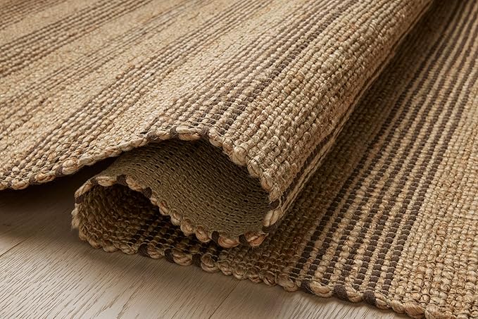 Loloi Chris Loves Julia Judy Collection JUD-06 Natural/Chocolate 8'-6" x 11'-6" Area Rug