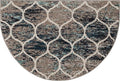 Rugs.com Lattice Frieze Collection Rug – 2x4 Hearth Blue Multi Medium-Pile Rug Perfect for Living Rooms, Large Dining Rooms, Open Floorplans