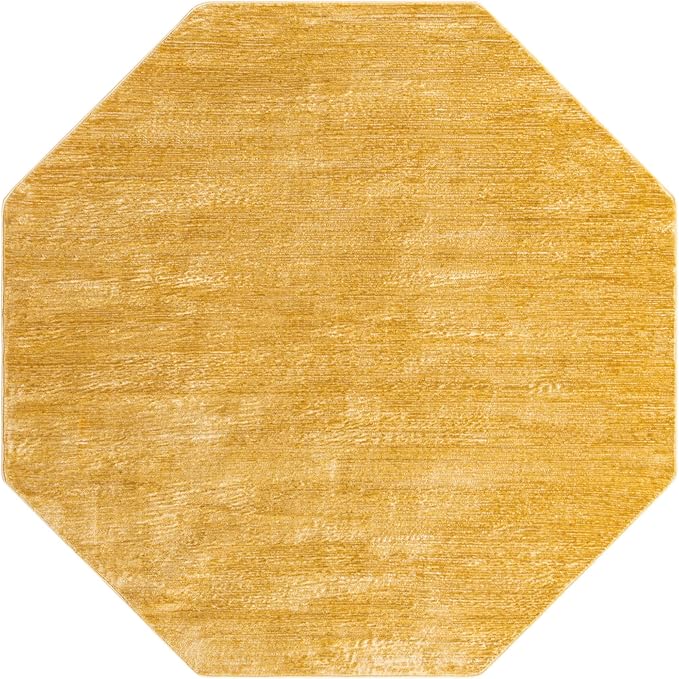 Unique Loom Finsbury Collection Area Rug - Kate (7' 10" Octagon, Yellow)