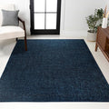 JONATHAN Y Haze Solid Low-Pile Navy Indoor Area Rug 10x14, Coastal,Bohemian,Minimalist,Classic, Easy-Cleaning for Living Room,Bedroom,Kitchen,Pet Friendly,Non-Shedding (SEU100C-14)