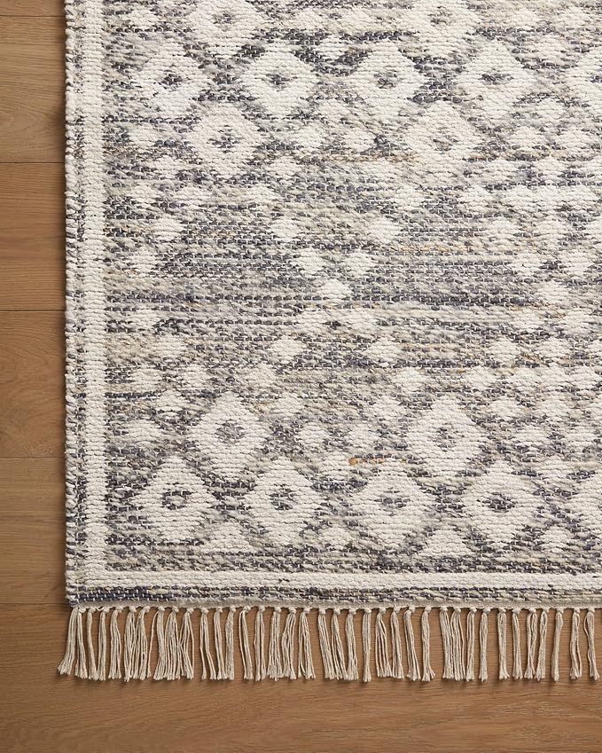 Loloi Angela Rose Rivers Collection RIV-01 Denim/Ivory 5'-0" x 7'-6" Reversible Area Rug