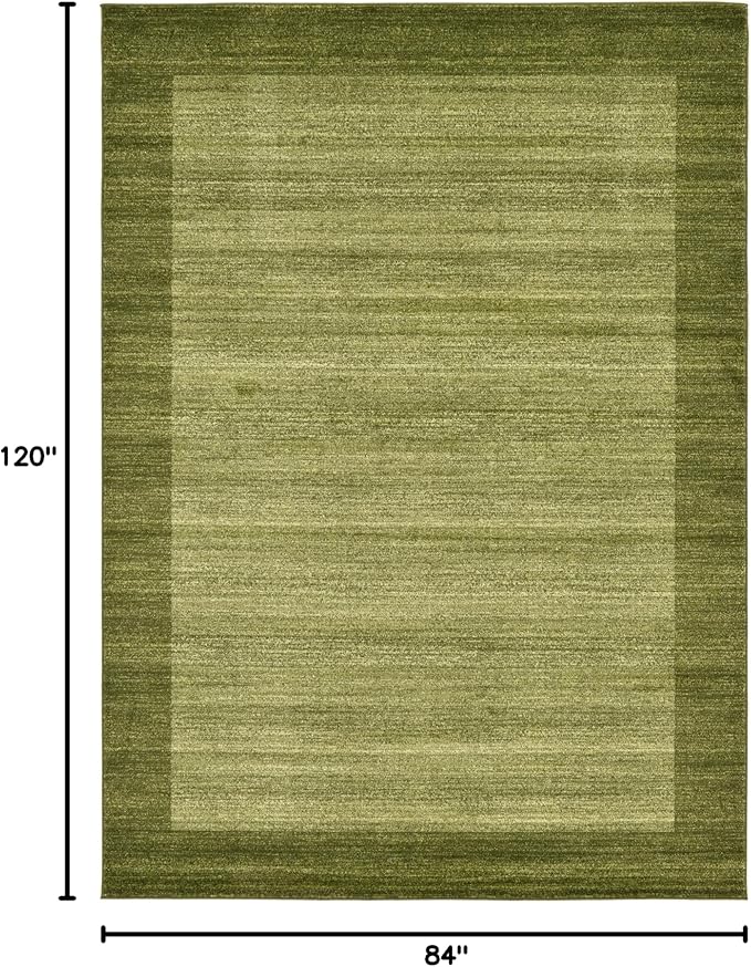 Rugs.com Angelica Collection Rug – 7' x 10' Light Green Medium Rug Perfect for Bedrooms, Dining Rooms, Living Rooms