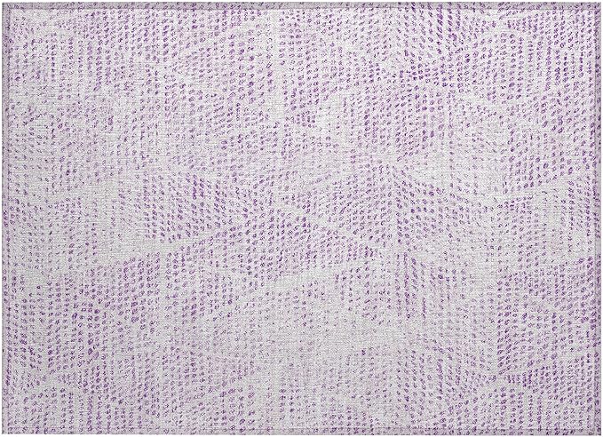 Addison Rugs Chantille ACN591 Purple 1'8" x 2'6" Indoor Outdoor Area Rug, Easy Clean, Machine Washable, Non Shedding, Bedroom, Living Room, Dining Room, Kitchen, Patio Rug