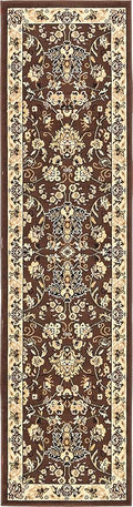 Unique Loom Sialk Hill Collection Area Rug - Washington (2' 2" x 8' 2" Runner Brown/Black)