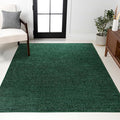 JONATHAN Y Haze Solid Low-Pile Emerald Indoor Area Rug 4x6, Coastal,Bohemian,Minimalist,Classic, Easy-Cleaning for Living Room,Bedroom,Kitchen,Pet Friendly,Non-Shedding (SEU100L-4)