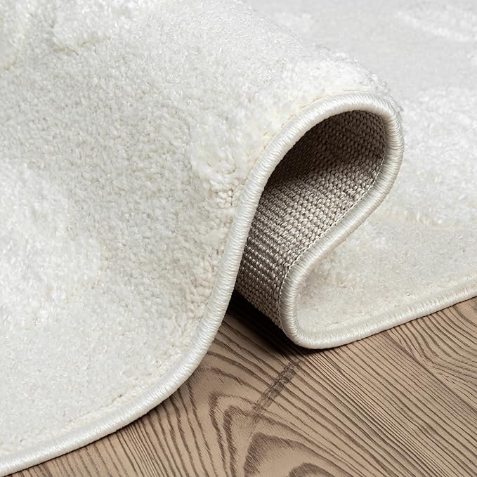 Abani Nomad Cream Area Rug 2' 6'' x 8' for Living Room, Bedroom - Abstract Pattern - Durable & Easy to Clean