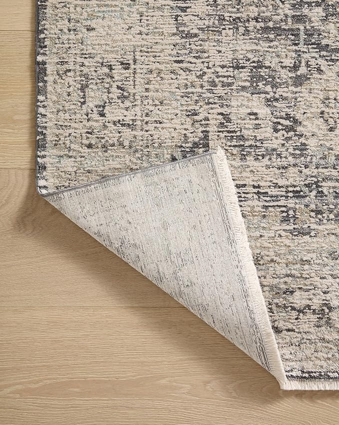 Loloi Amber Lewis Alie Collection ALE-05 Charcoal/Beige 2'-7" x 7'-9", .13" Pile Height, Runner Rug