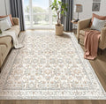 WITSHOCK Living Room Area Rugs 7x9: Soft Non-Slip Backing Washable Rugs Vintage Large Carpet for Bedroom Office Dining Room Kitchen Stain Resistant Home Decor Rug