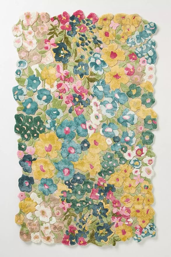 Cassia Wool Viscose Area Rug – 10’ x 14' – Handmade Wool Area Rugs –Yellow – Rugs for Living Room, Bedroom – Anti-Skid – Carpets with Non-Slip Natural Backing with 100% Cotton
