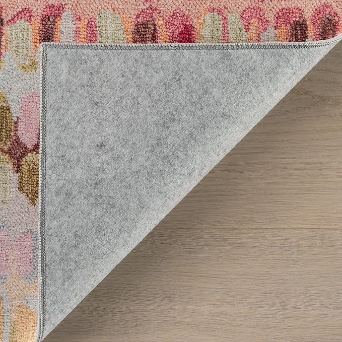 Dash & Albert Paint Chip Pastel Machine Washable Rug, 6 X 9 Feet, Multicolored Geometric Pattern