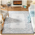Istana Bedroom Rugs 5x7 - Pink Beige Whisper/Grey/Blue Carpet - Kid & Pet Friendly Carpets for Living Room 5x7-5x7 Rugs for Bedroom - Eco-Friendly & Foldable Dining Room Rug