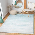 SAFAVIEH Area Rug 6x9 - Adirondack Collection - Aqua & Ivory, Modern Ombre Design, Non Shedding & Easy to Clean, Ideal for Living Room, Bedroom, Office, Dining Space (ADR113J)